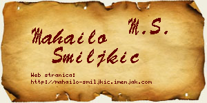 Mahailo Smiljkić vizit kartica